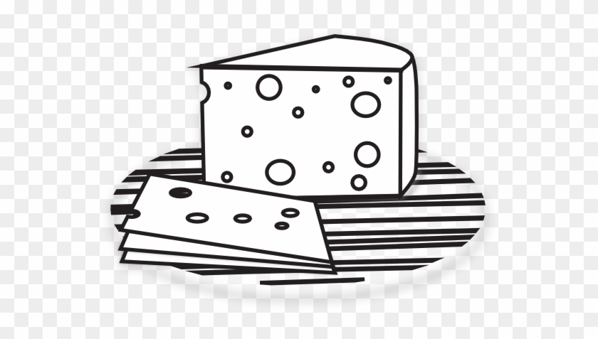 Cheese Black And White Clipart #182836
