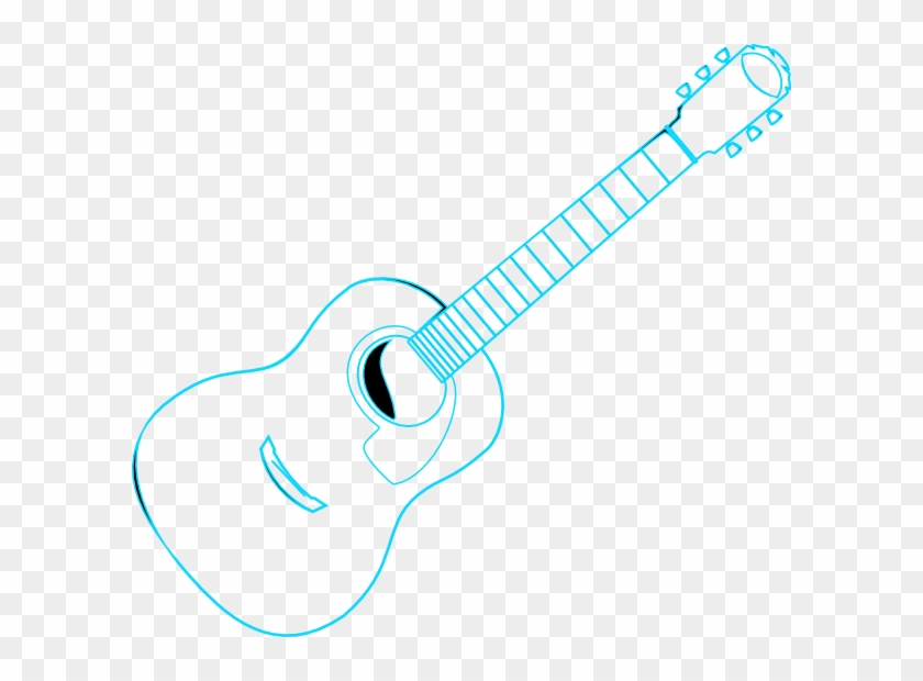 Guitar Outline Blue Clip Art - Guitar Clipart Png Blue #182857
