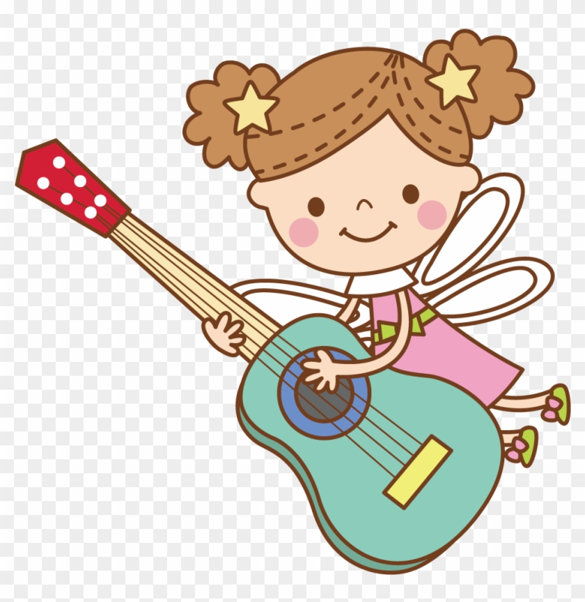 Guitar Cartoon Clip Art - Angel Guitar Clipart #182888