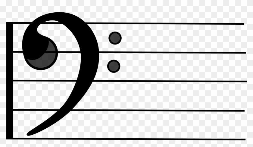 Bass Guitar Vector - Blank Bass Clef Staff #182875