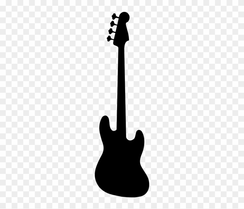 Bass Guitar Clipart - Electric Guitar Silhouette Png #182913