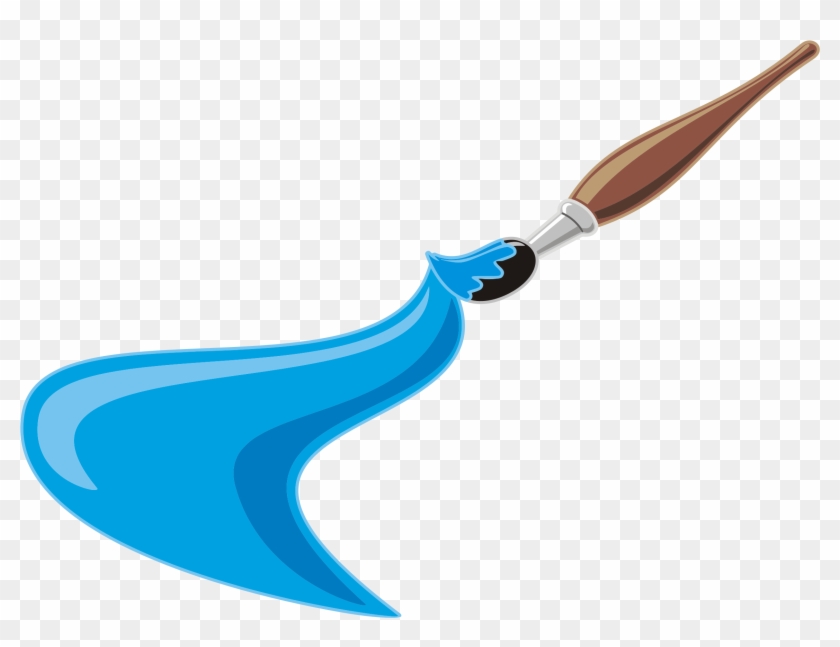 Blue Clipart Paintbrush Pencil And In Color Blue - Paint Brush Clip Art #182921
