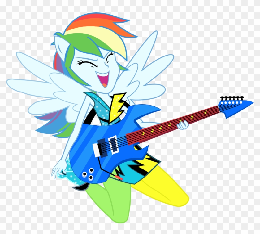 Seahawk270, Electric Guitar, Equestria Girls, Guitar, - Mlp Eg Rainbow Dash Rainbow Rocks #182984