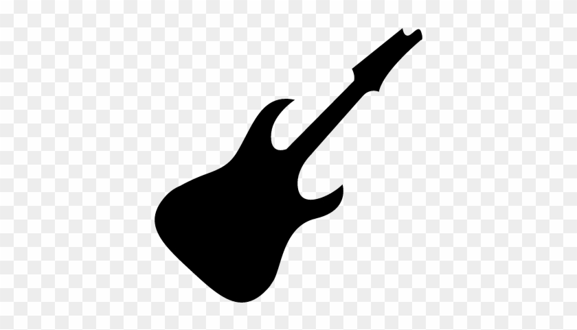 Electric Guitar Silhouette Vector - Siluetas De Instrumentos Musicales #183000