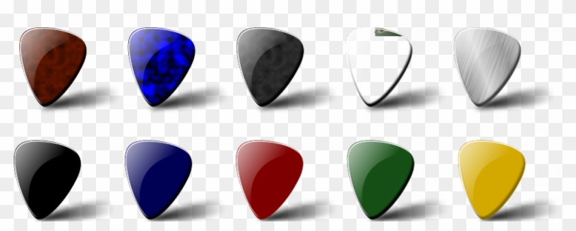 Guitar Pick Set Vector Clip Art - Guitar Pick Vector #183010