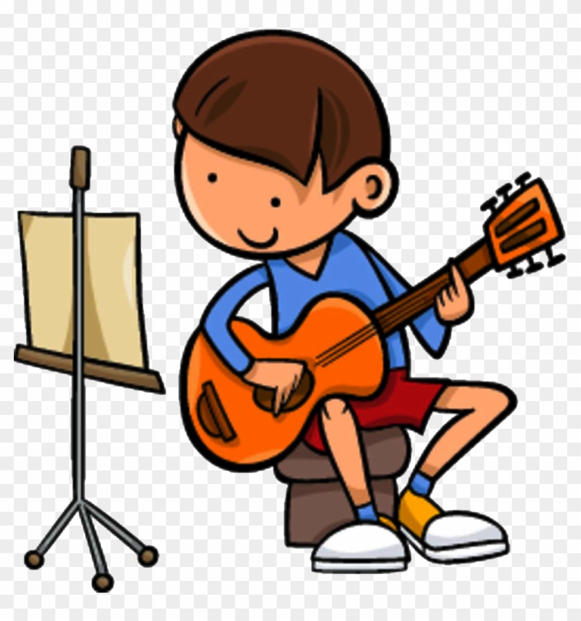 Guitarist Clip Art - Playing Guitar Cartoon - Free Transparent PNG