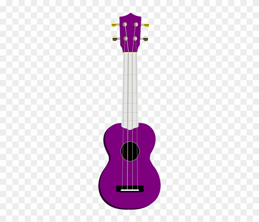 Guitar, Acoustic Guitar, Lilac, Violet - Ukulele Clip Art #183065