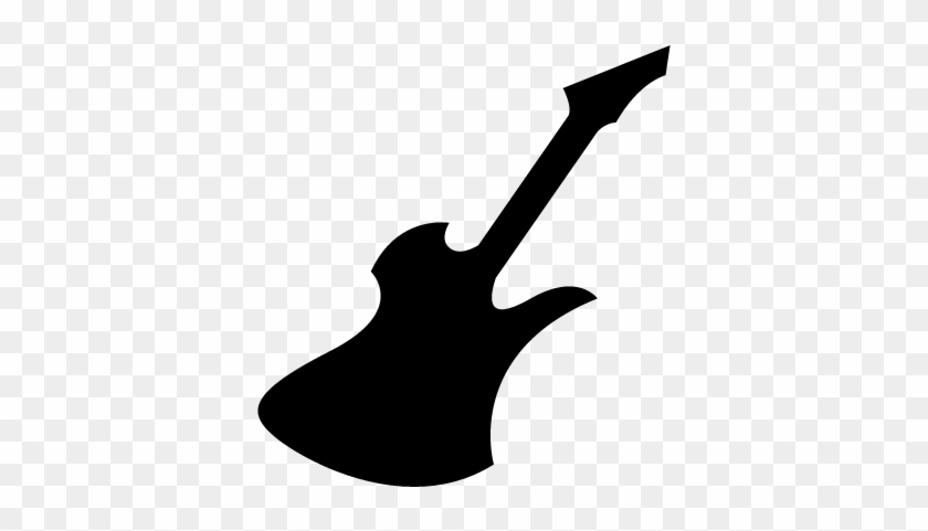 Rockstar Electric Guitar Silhouette Vector - Rock And Roll Icon #183067