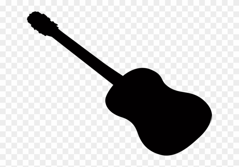 Acoustic Guitar White Black - String Instrument #183076