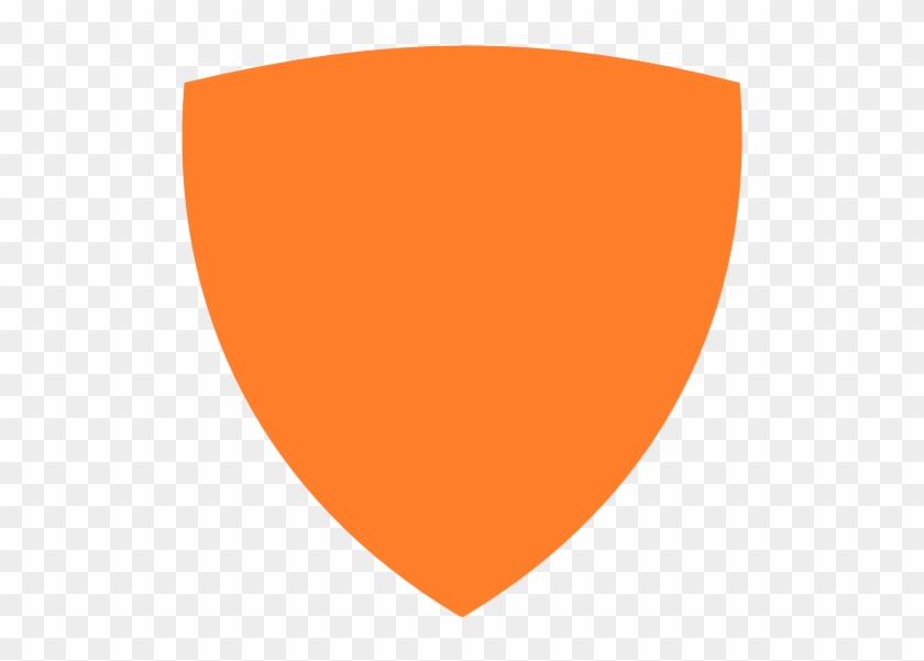Large Shield Clip Art At Clker - Orange Shield Logo Png #183078