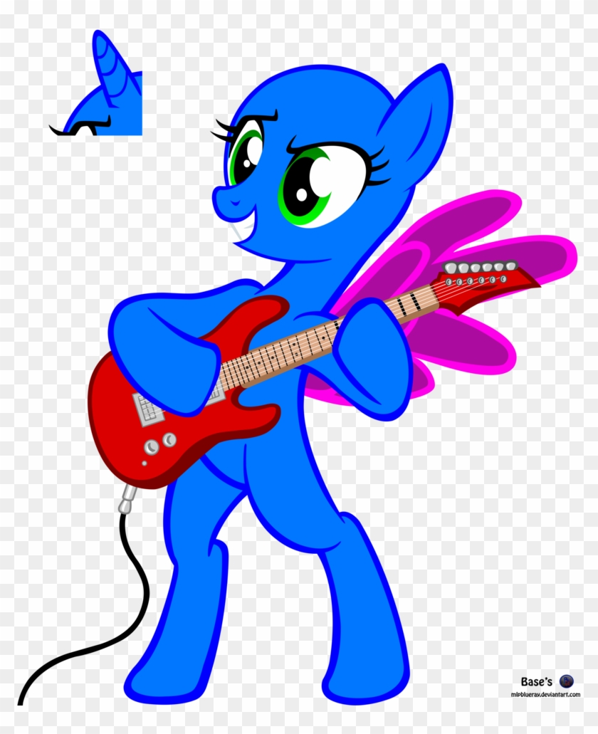 Mlp Vector Base - Mlp Pony Playing Guitar Base #183095