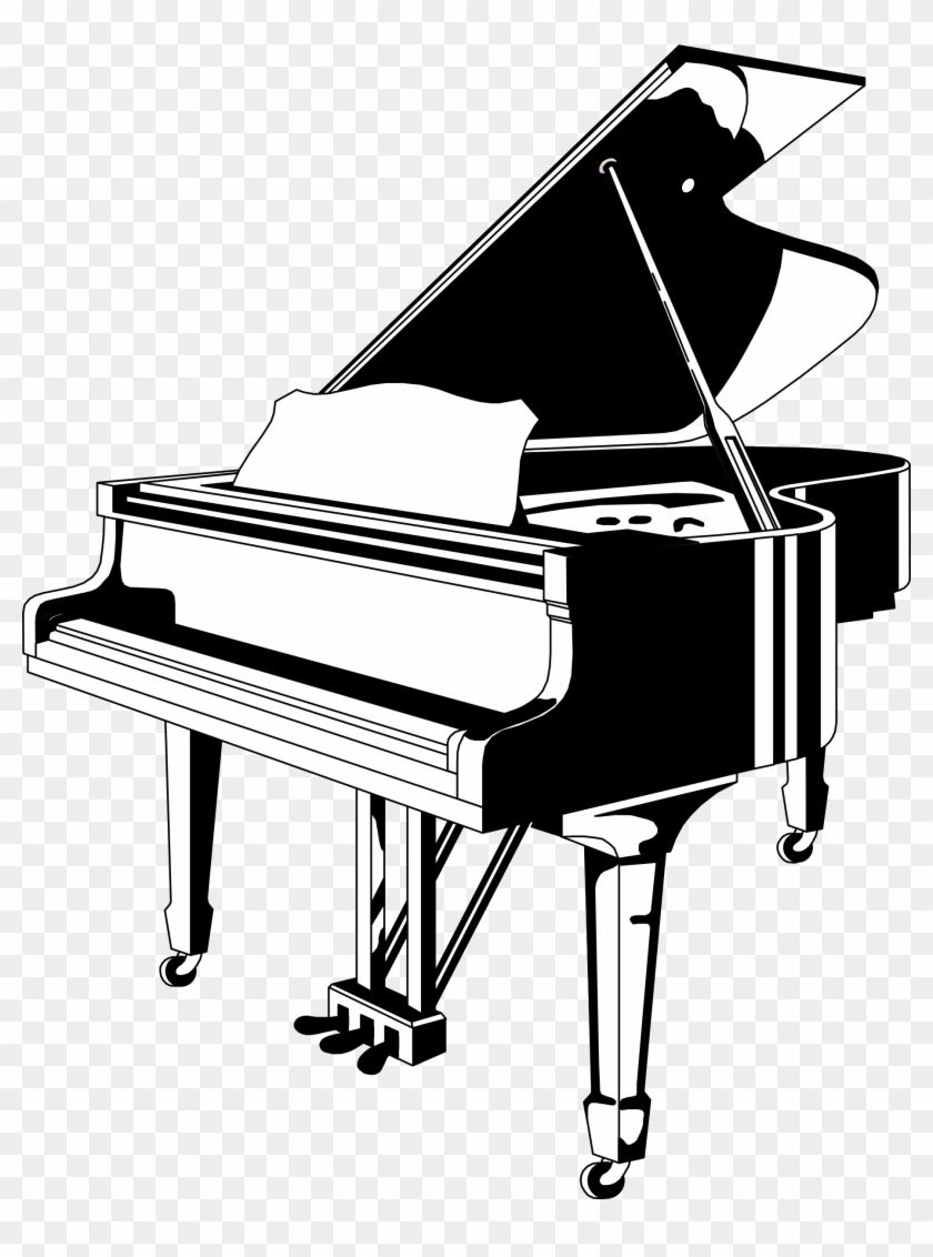 Piano Clip Art Pictures Free Clipart Images - Piano Black And White #183096