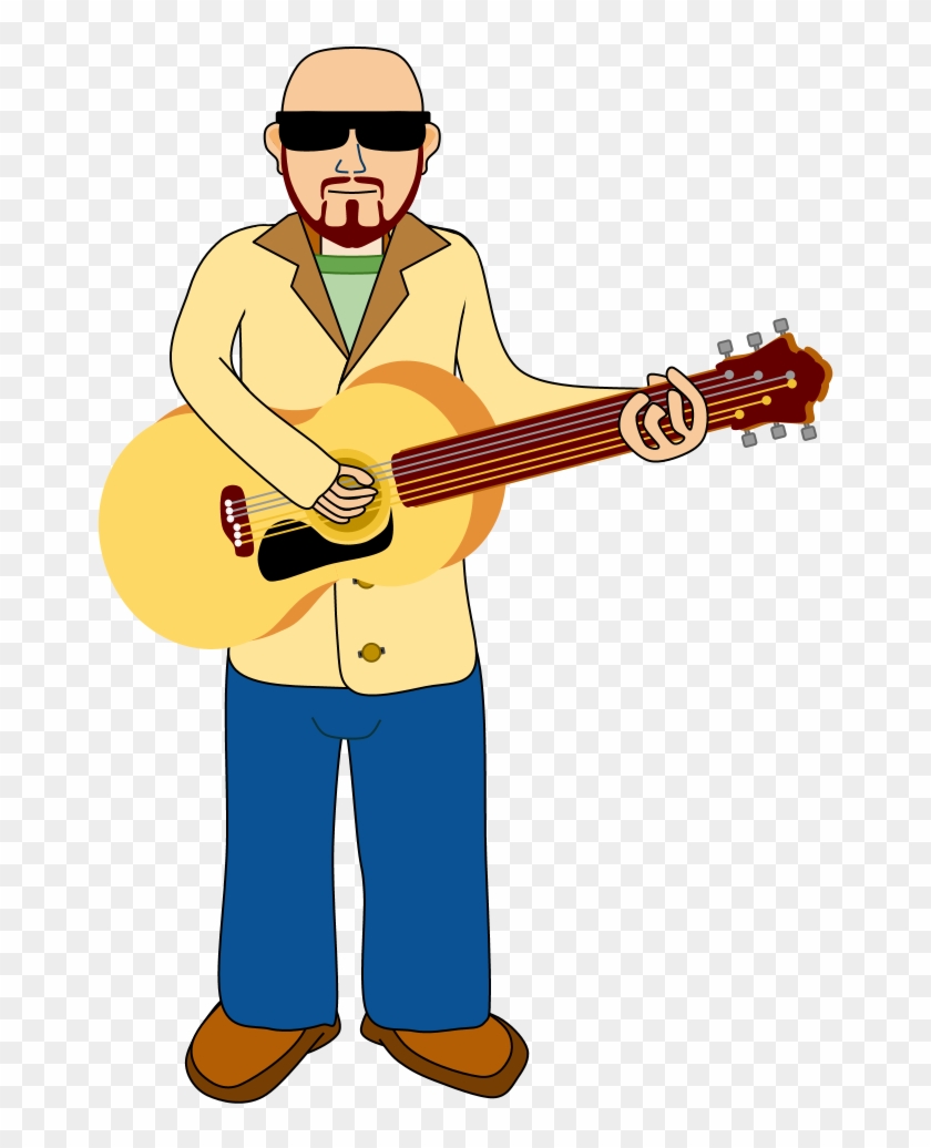 Acoustic Guitar Guitarist Clip Art - Guitar Player Cartoon Png #183188
