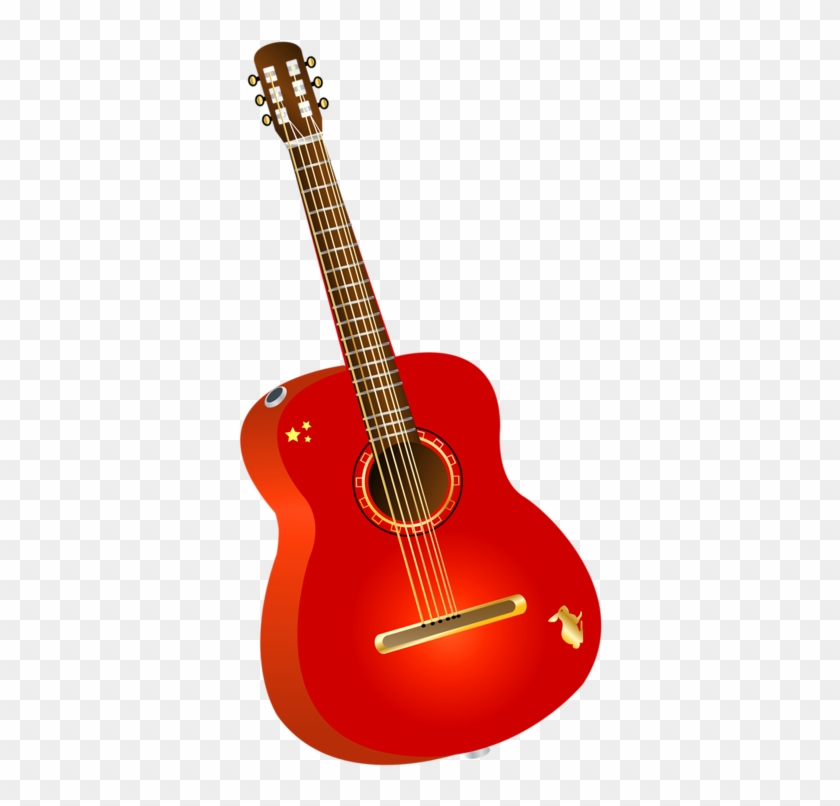 Music Clipartacoustic Guitarmusical - Red Guitar Clipart #183190