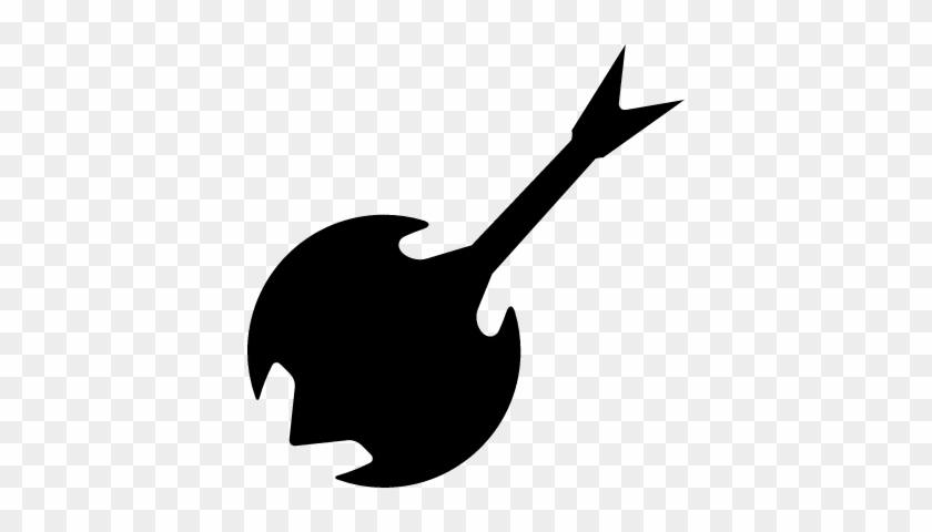 Guitar Music Instrument Black Silhouette Vector - Music Instruments Silhouette #183210