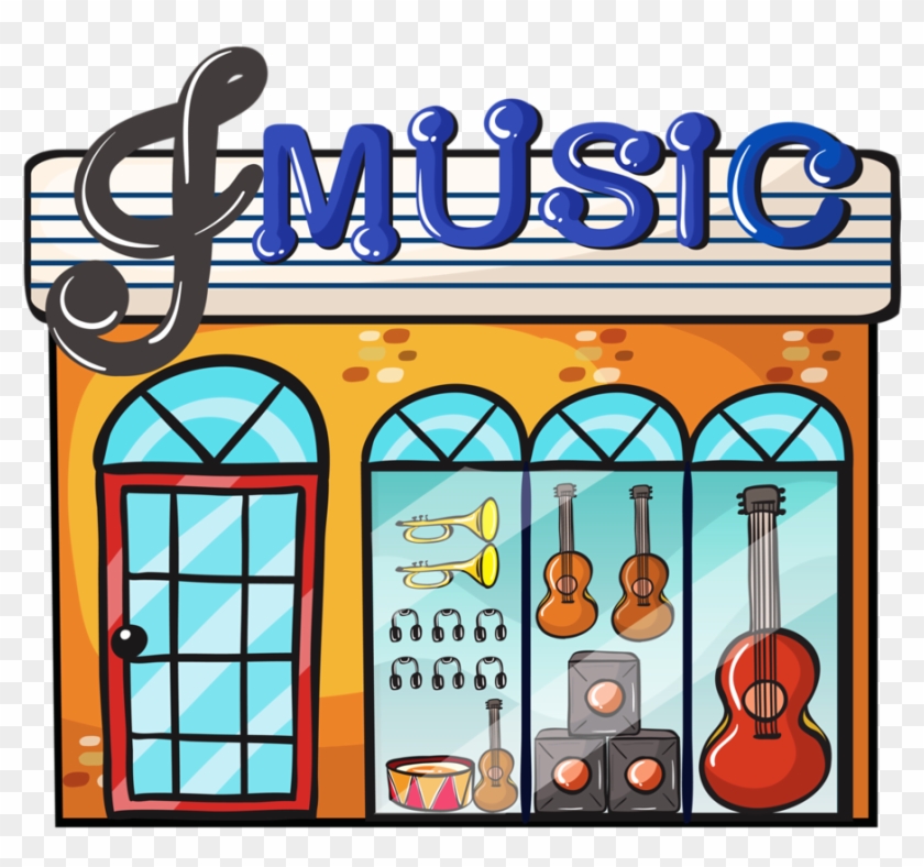 Casas, Palácios E Etc - Drawing Of Music Store #183236