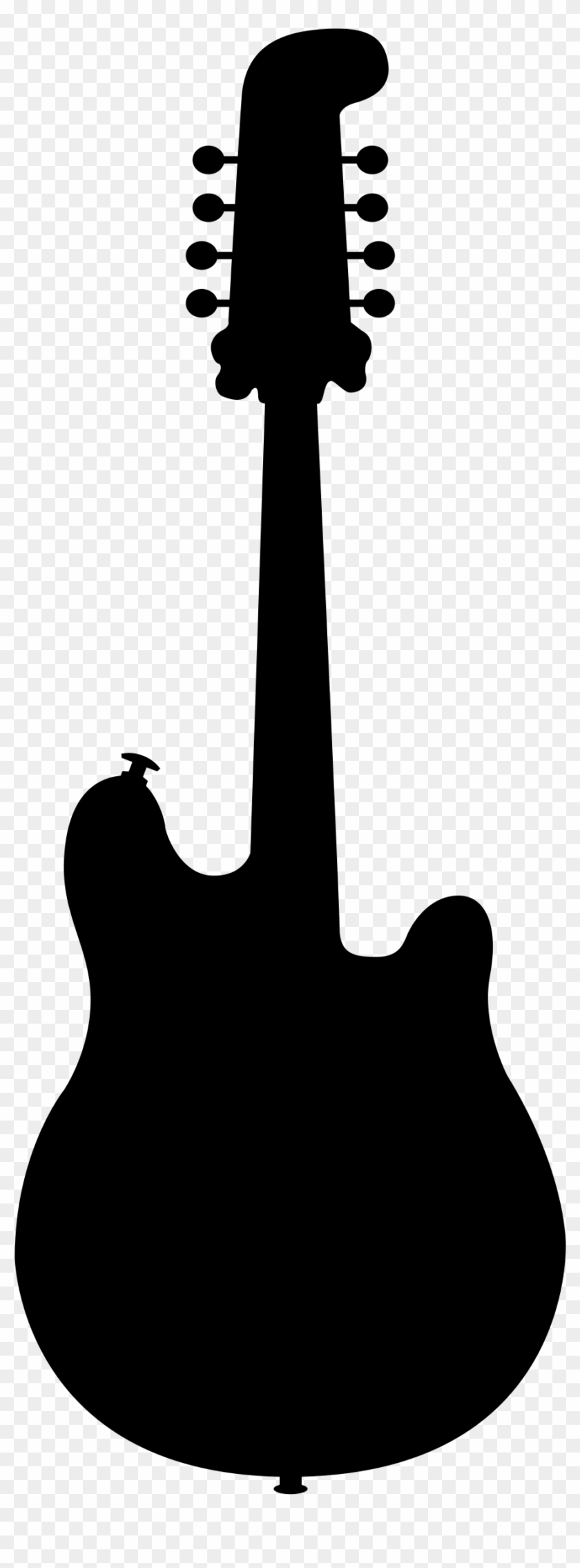 Minimalist Guitar Silhouette Clip Art Medium Size - Electric Guitar #183255