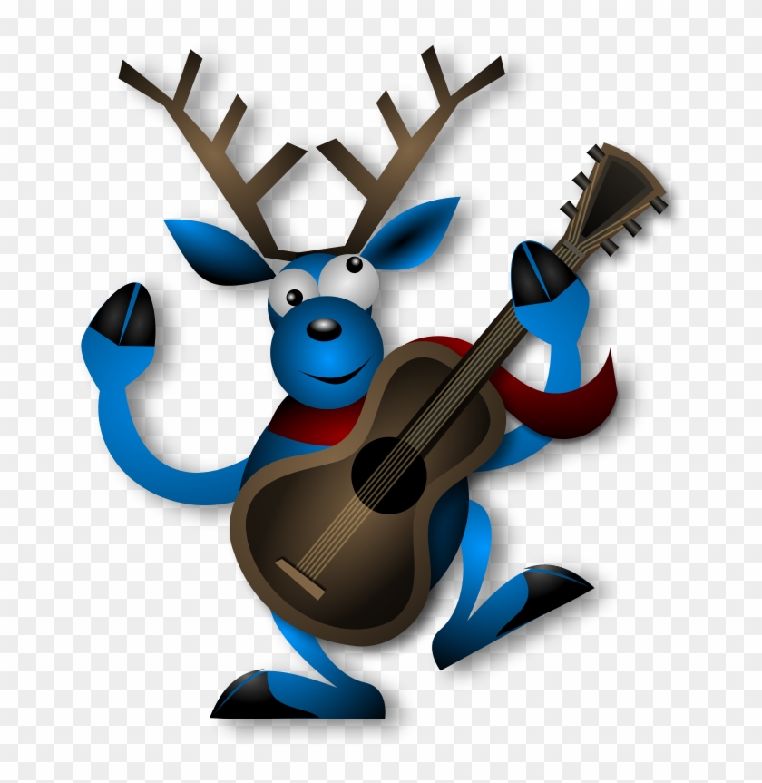 Guitar Free Dancing Reindeer 1 - Reno Bailando Png #183262