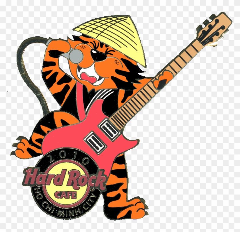 Tiger Band 3 Red Guitar - Hard Rock Cafe Pin - Orlando, Florida - Pins Gone Wild #183303