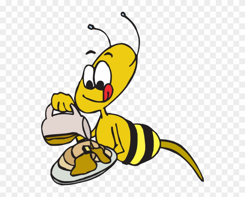Bee Eating Honey Cartoon #183414