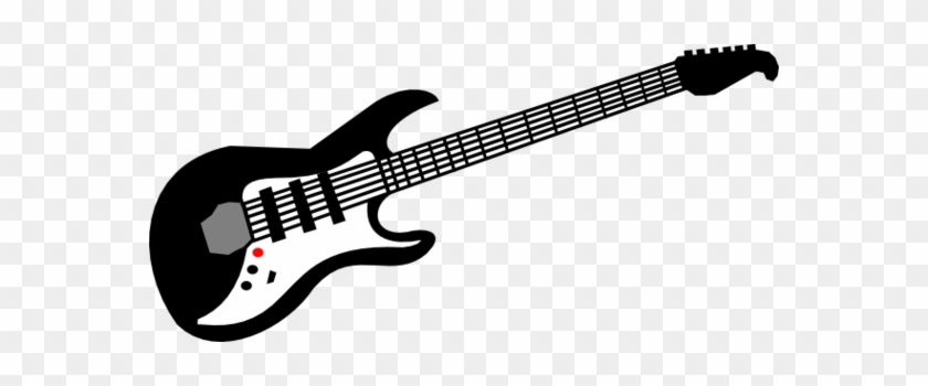 Guitar Line Drawing Clipart - Guitar Black And White #183421