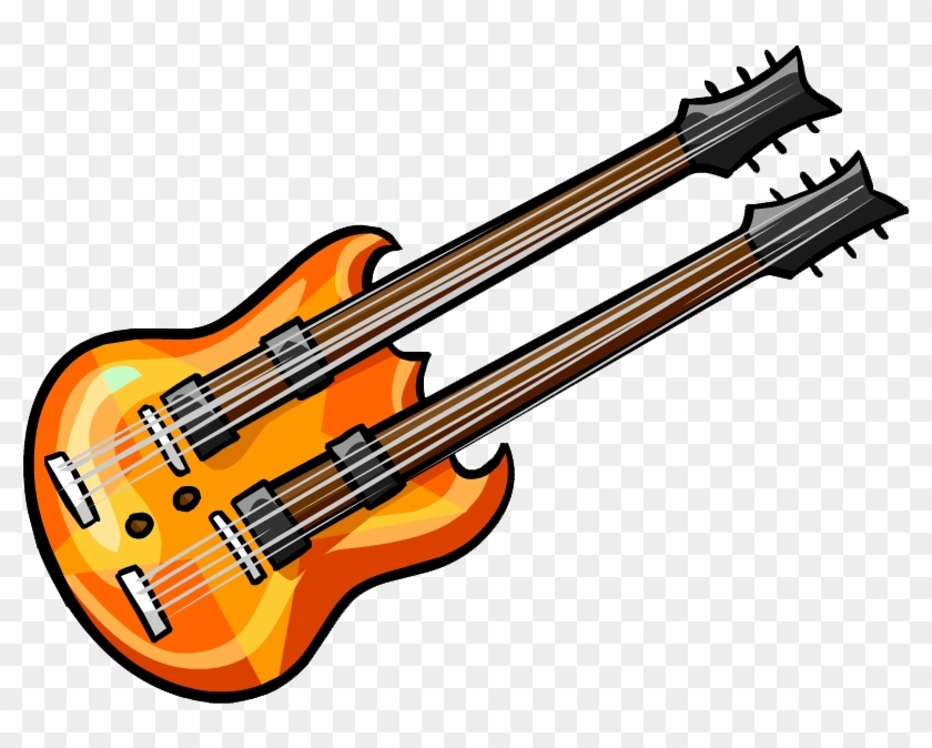 Club Penguin Wiki - Double Neck Guitar Clipart #183448