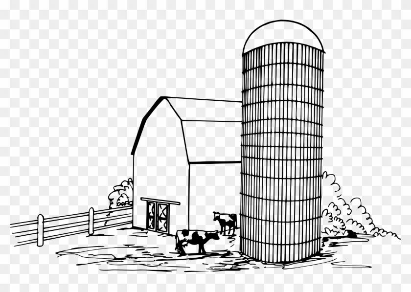 Silo Agriculture Drawing Barn Clip Art - Drawing Of A Silo #183582