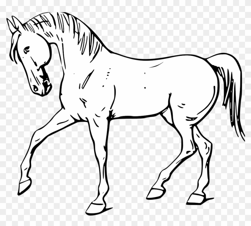 Farm - Clipart - Black - And - White - Horse Black And White #183588