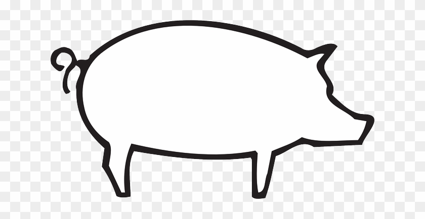 Barn Outline Outline Barn Farm Pig Art Animal Pictures - White Pig Silhouette Png #183648