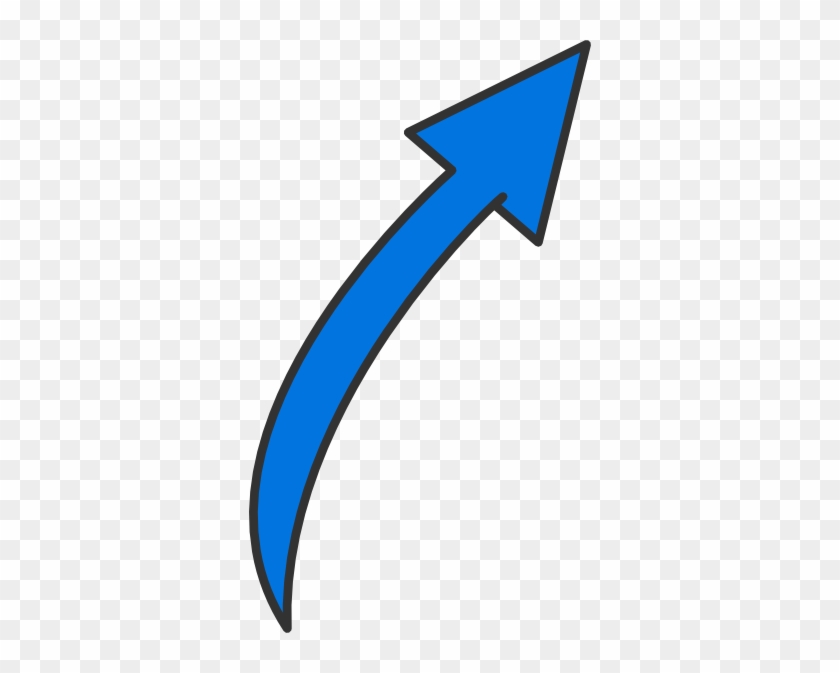 Clipart Arrow Blue - Long Curved Arrow Clipart #183674