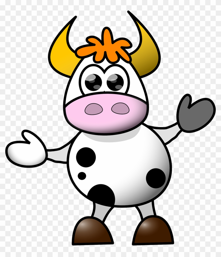Cow Clipart Moo - Cartoon Cow - Free Transparent PNG Clipart Images Download