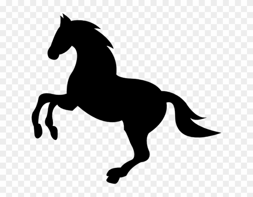 Wild Black Horse Lifting Front Foot Free Vector Icon - Horses Icon #183690