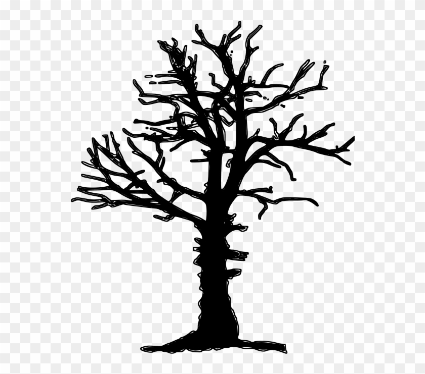 Clipart Of Dead Tree Silhouette Vector Image - Dead Tree Pixel Art #183724