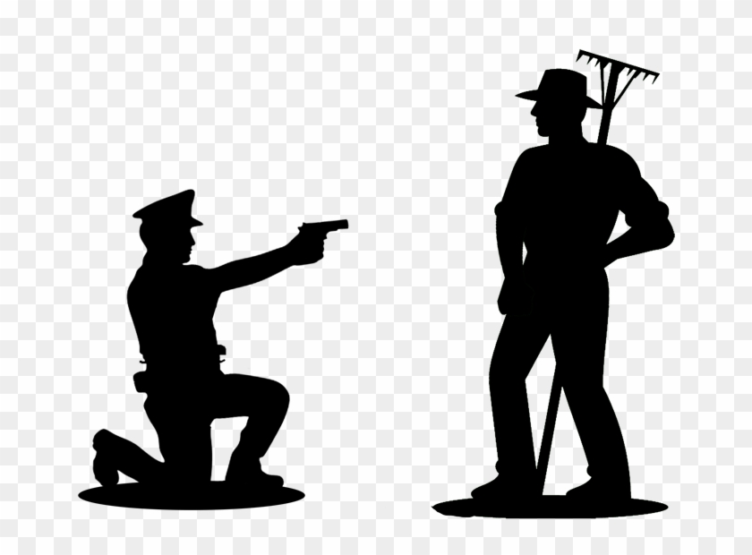 Farmer Silhouette Clipart - Police Officer #183778