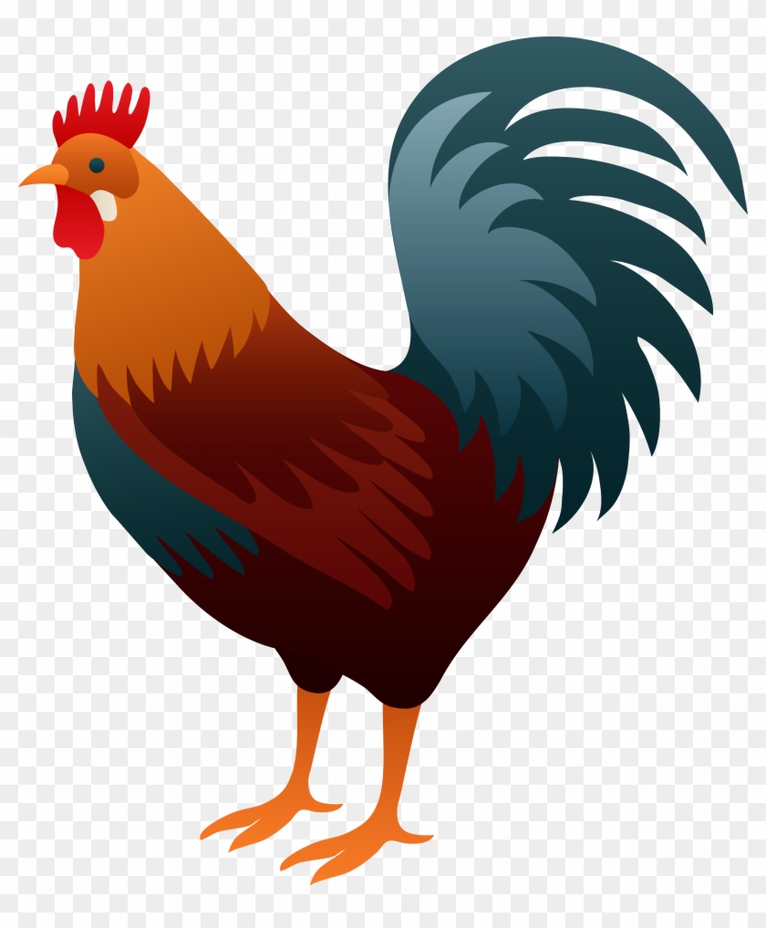 Colorful Rooster Clip Art - Rooster Clip Art #183795