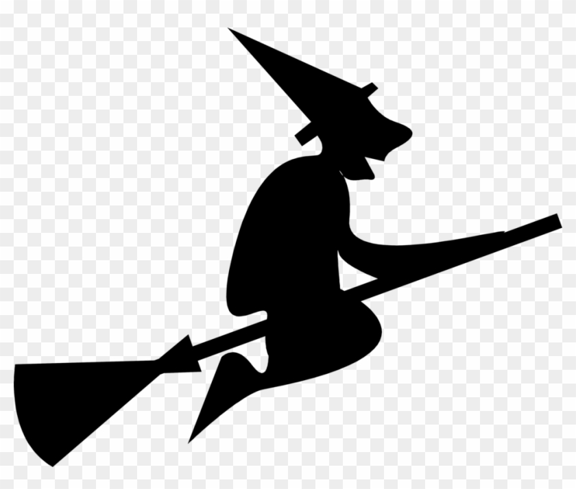 Witches Free Stock Photo Illustration Of A Flying Witch - Halloween Clipart Transparent Background #183793