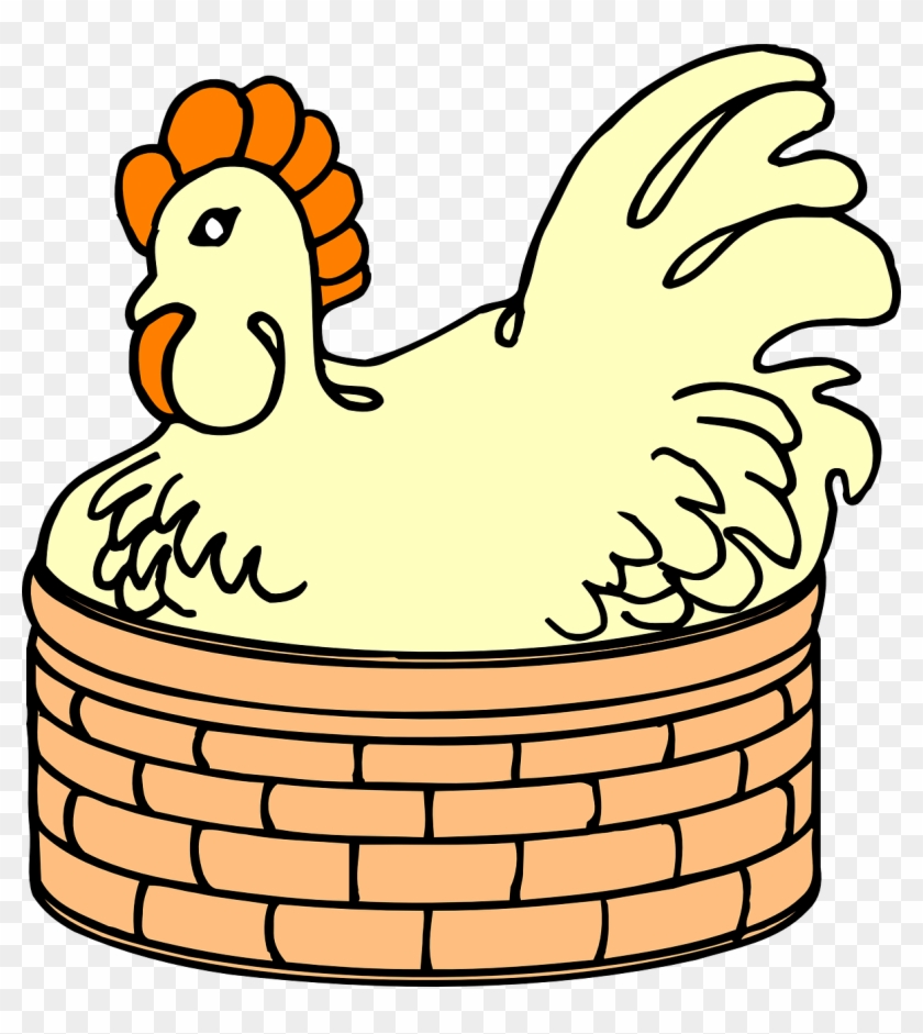 Animal Barn, Farm, Hen, Chicken, Sitting, Basket, Animal - Chicken & Capital Cities #183944