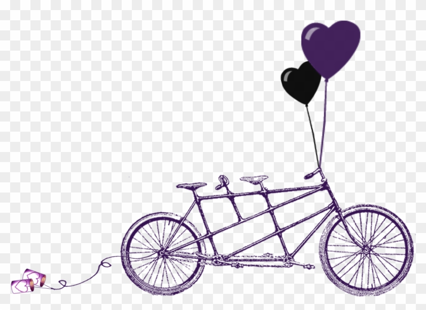 Rustic Wedding Clipart Download Free Clipart - Tandem Bicycle Clip Art #183975