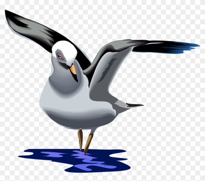 Sea Bird Clipart Simple Bird - Seagull Clipart #184029