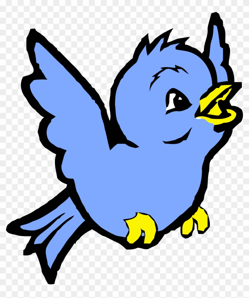 Cornflower Blue Bird Cartoon Clipart Png - Drawings Of Birds #184066