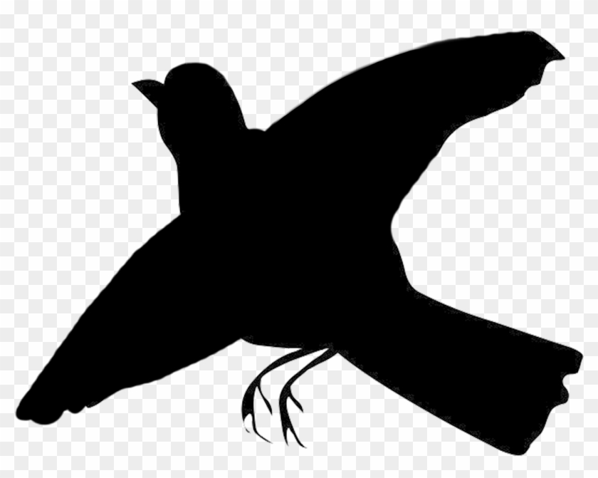 Small Black Bird Clip Art - One Bird In Flight Silhouette #184114