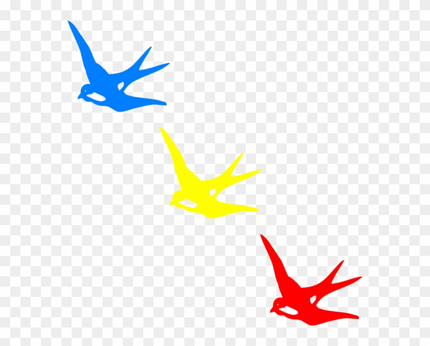 Colored Swallows Clip Art - Swallows Clip Art #184143
