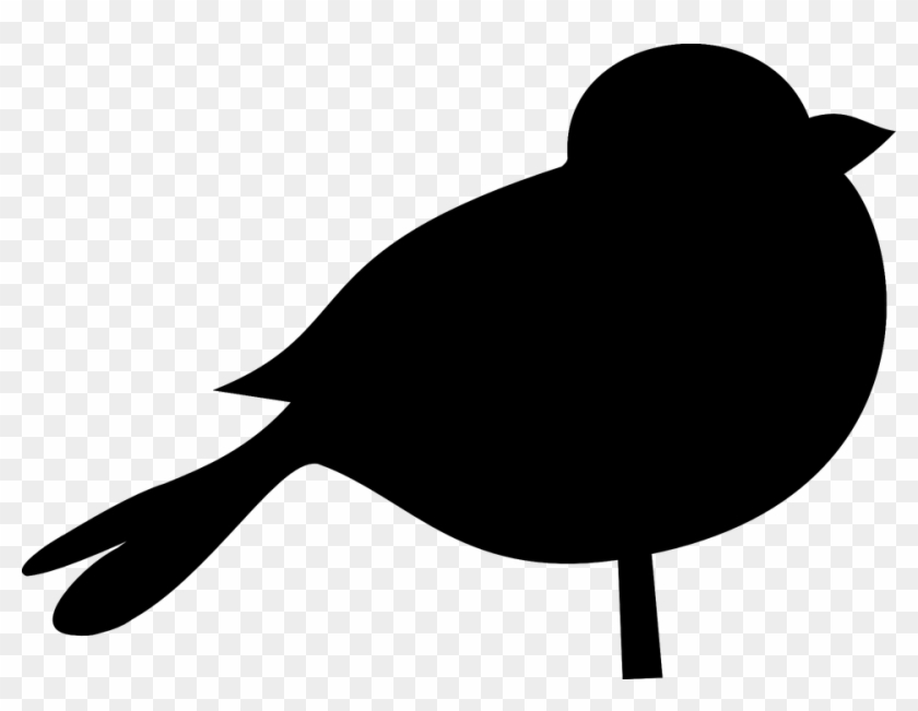 Ave, Negro, Silueta, Pájaro Gordo, Animales, Tweet - Black Birds Clip Art #184187
