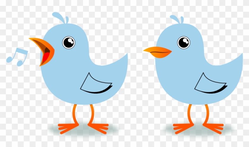 Twitter Birds Singing Musical Light Sky Blue 2 Dingle - 2 Little Dicky Birds Clipart #184194