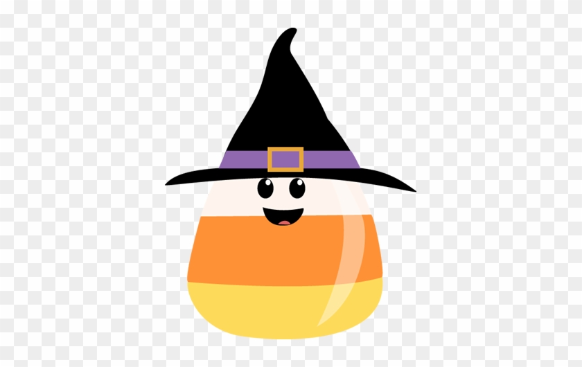 Candy Corn Wearing Witches Hat - Candy Corn Clip Art #184235