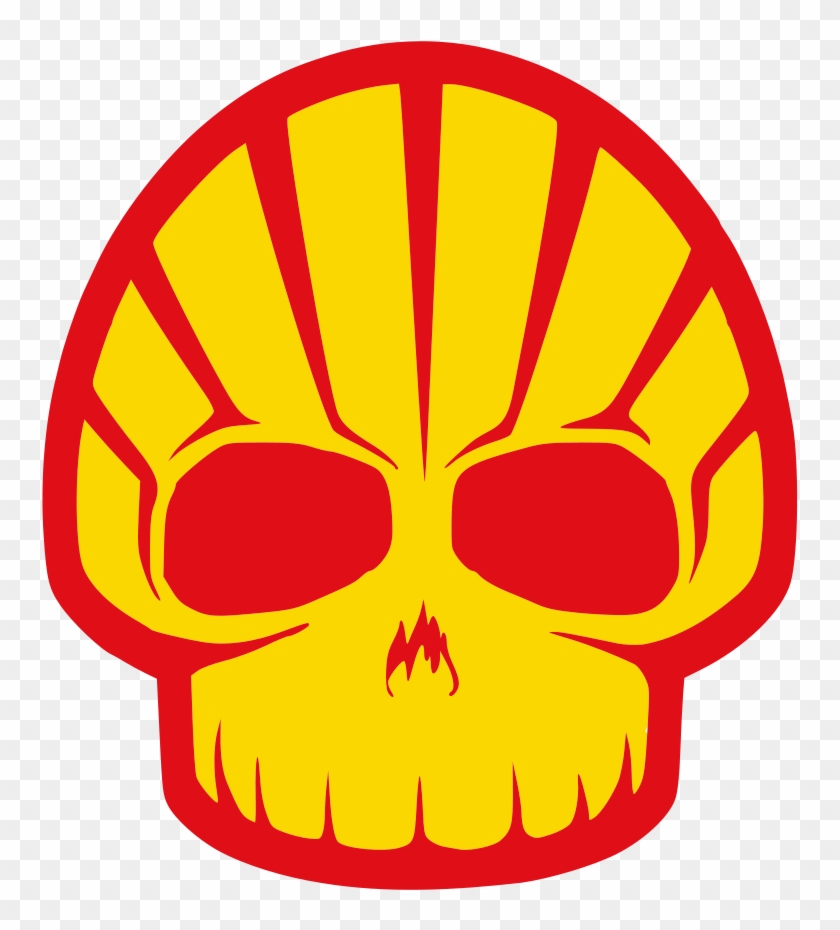 Venus And The Half Shell Clip Art Download - Yellow And Red Skull Logo #184303