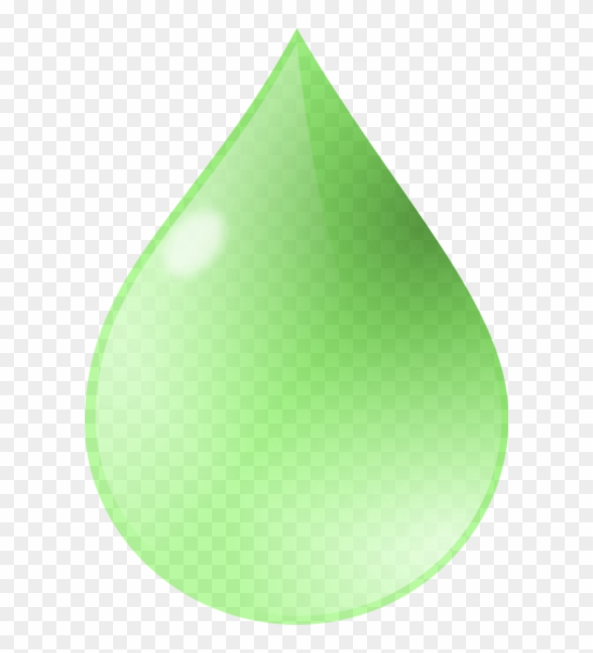 Water Drop Clipart Vector - Green Water Drop Vector #184327