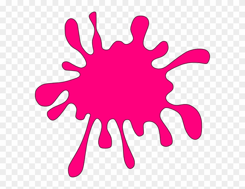 Water Clipart Water Splash - Pink Paint Splatter Clip Art #184362