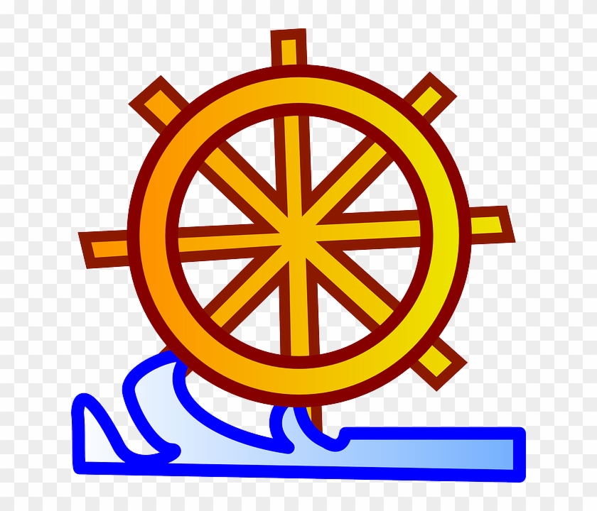 Steering Icon, Wheel, Theme, Apps, Helm, Steering - Desenho De Timão De Barco #184388