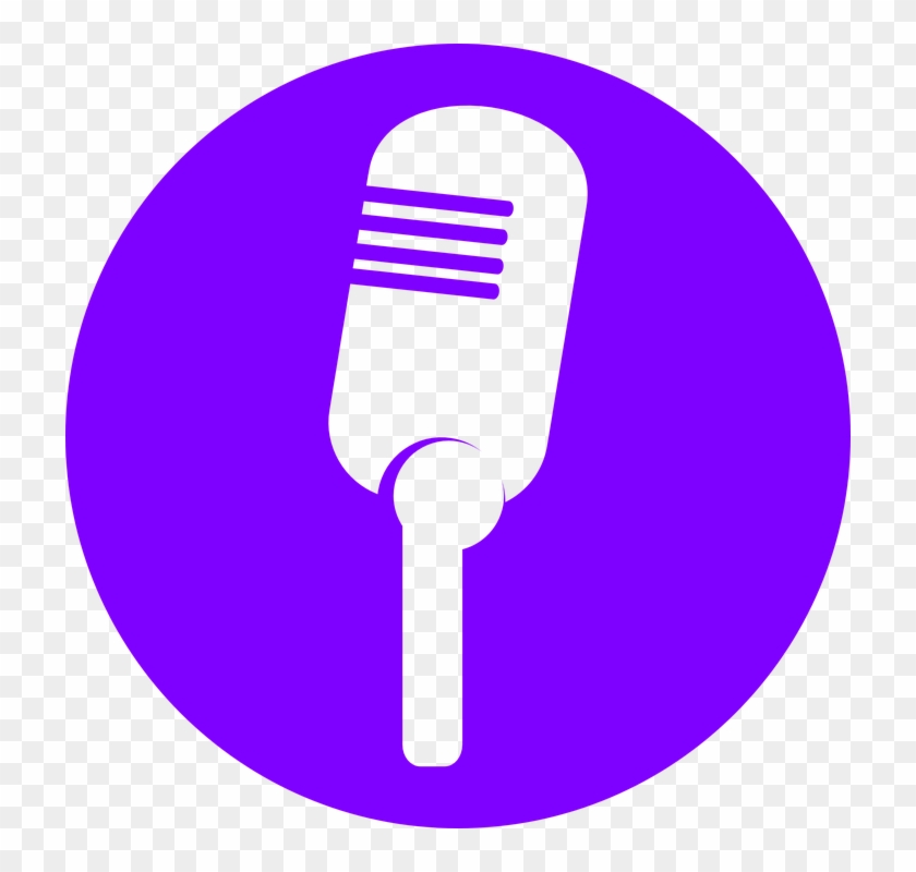 Microphone Clipart Purple - Microphone Png #184439